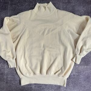Women's Vintage 90's SFO San Francisco Pastel Yellow Crewneck Sweatshirt Sz M